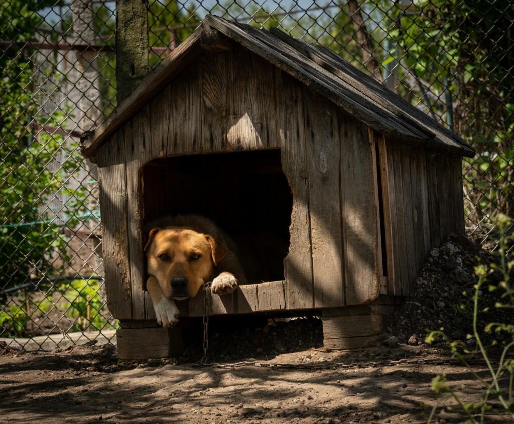 size of an outdoor dog kennel